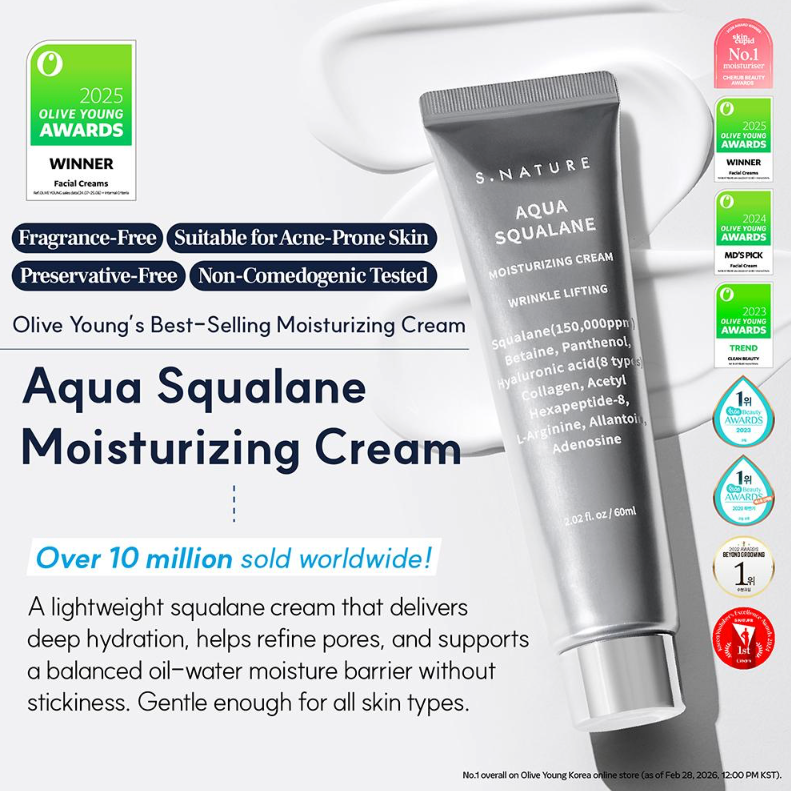 S.NATURE Aqua Squalane Moisturizing Cream — Double Set
